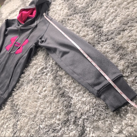 Under Armour Grey & Pink Hoodie Sweater - Picture 6 of 7